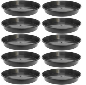 Podstawki 18cm okrągłe czarne DonKwiat P18  - pod doniczki produkcyjne 3L