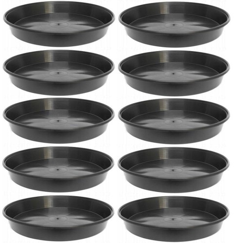 PODSTAWKI pod doniczki uprawowe 25cm CZARNE 10szt.