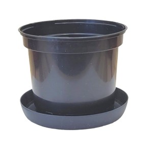 Doniczka plastikowa RS0.4A 0,4L 10cm OK z podstawką - na sadzonki kwiatów