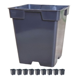 Doniczki produkcyjne P11 kwadratowe 11cm x 11cm 1L DonKwiat S1A x 10szt.