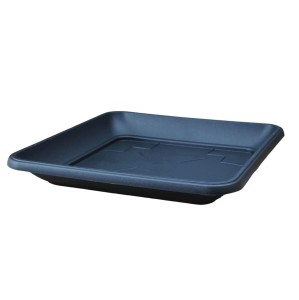 Podstawka pod doniczkę Terra 22cm KW ANTRACYTOWA - plastikowa, kwadratowa