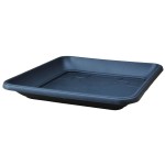 Podstawka pod doniczkę Terra 34cm KW ANTRACYTOWA - plastikowa, kwadratowa