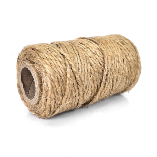 SZNUREK JUTOWY 2mm 50m ozdobny NATURALNY 100g