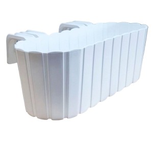 Skrzynka balkonowa BOARDEE HOOK 38cm BIAŁA doniczka wisząca na balustradę