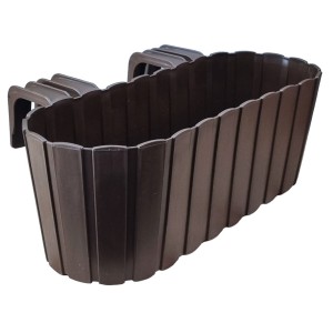 Skrzynka balkonowa BOARDEE HOOK 38cm BRĄZ doniczka zawieszana na balustradę