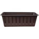 SKRZYNKA BALKONOWA AGRO 40cm BRĄZOWA - podłużna doniczka na kwiaty