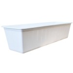 SKRZYNKA BALKONOWA AGRO 60cm BIAŁA - podłużna doniczka na kwiaty