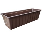 SKRZYNKA BALKONOWA AGRO 50cm BRĄZOWA - podłużna doniczka na kwiaty