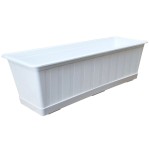 SKRZYNKA BALKONOWA AGRO 50cm BIAŁA z PODSTAWKĄ doniczka podłużna