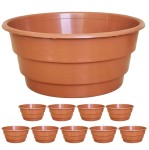 Misy 18cm 1,8L brąz terakota 10szt. - doniczki na chryzantemy i stroiki