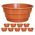 Misy 23cm 3L brąz terakota 10szt. - doniczki na chryzantemy i stroiki