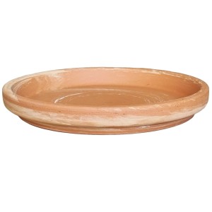 Podstawka gliniana pod doniczkę HM PIASEK 20cm - spodek z jasnej terakoty