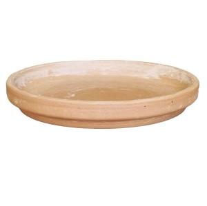 Podstawka gliniana pod doniczkę HM PIASEK 13cm - spodek z jasnej terakoty