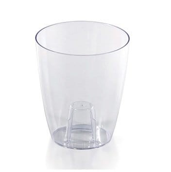 Doniczka osłonka storczyka TRANSPARENTNA DUŻA 16cm