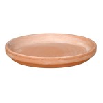 Podstawka gliniana pod doniczkę HM PIASEK 15cm - spodek z jasnej terakoty