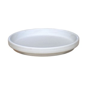 Podstawka gliniana GRANIT 14cm - spodek pod doniczkę z jasnej terakoty