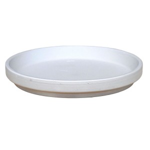 Podstawka gliniana GRANIT 16cm - spodek pod doniczkę z jasnej terakoty