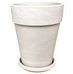 Doniczka gliniana GRANIT XL 26cm Z PODSTAWKĄ - donica ceramiczna z terakoty