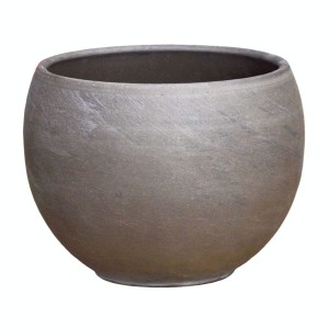 Doniczka gliniana KULA LUNA BAZALT 14cm - osłonka ceramiczna z terakoty