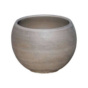 Doniczka gliniana KULA LUNA BAZALT 16cm - osłonka ceramiczna z terakoty
