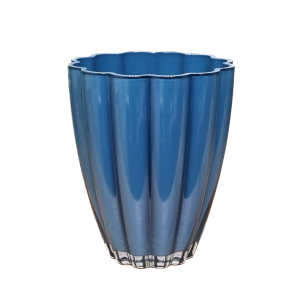 Doniczka do storczyka ISMENA Niebieski Petrol 13cm - szklana osłonka