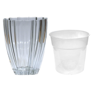 Doniczka do storczyka ISMENA CLEAR 13cm Z WKŁADEM - osłonka szklana