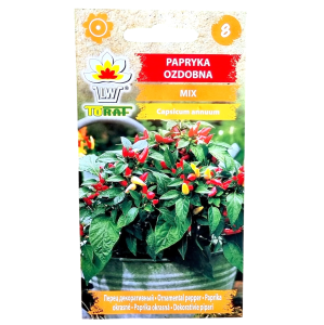 PAPRYKA OZDOBNA MIX - doniczkowa, dekoracyjne papryczki, nasiona Toraf 0,5g