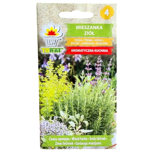Mieszanka ziół AROMATYCZNA KUCHNIA - bazylia, oregano i inne - nasiona 1g