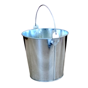 WIADERKO OCYNKOWANE GŁADKIE 13cm - wiadereczko metalowe - doniczka, osłonka