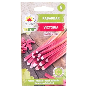 Rabarbar VICTORIA - średnio-wczesny, wieloletni - nasiona Toraf 0,5g