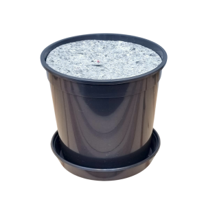 Doniczka szkółkarska 4L 20cm OK wysoka z podstawką i osłoną filcową