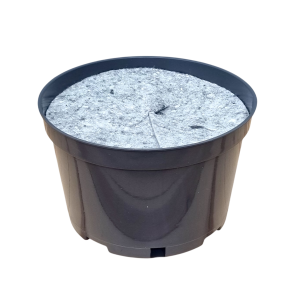 Doniczka produkcyjna 3L 20cm OKRĄGŁA NISKA z osłoną filcową ściółkującą