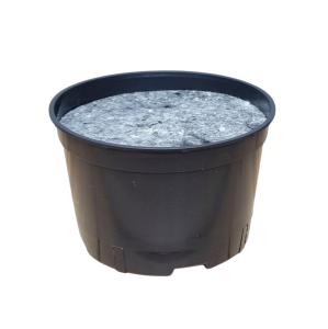 Doniczka szkółkarska okrągła niska 2L 18cm + osłona filcowa ściółkująca