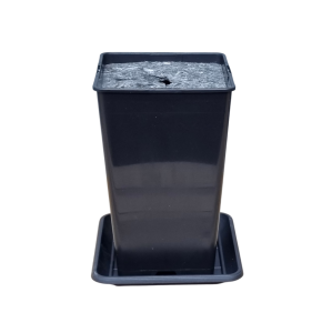 Doniczka wysoka na krzewy i pnącza 2L 12cm KW z podstawką i osłoną filcową