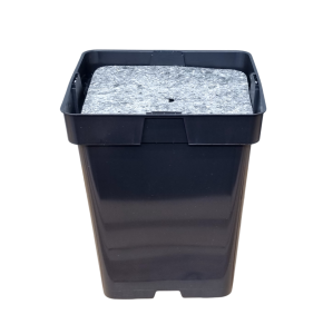 Doniczka produkcyjna wysoka 5L 18cm KW z osłoną filcową ściółkującą