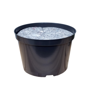 Doniczka produkcyjna okrągła niska 7,5L 27cm z osłoną filcową ściółkującą