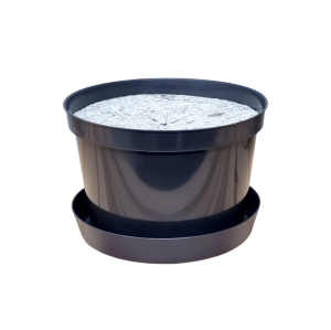 Doniczka szkółkarska okrągła niska 5L 24cm z podstawką i osłoną filcową