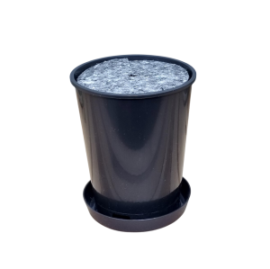 Doniczka wysoka 1L 11cm OK z podstawką i osłoną filcową - do róż i pnączy