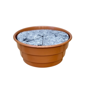 Misa plastikowa 18cm 1,8L terakota - doniczka z osłoną filcową ściółkującą