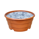 Misa 23cm 3L brąz terakota - doniczka na chryzantemy z osłoną ściółkującą