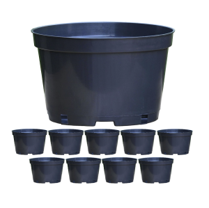 Doniczki produkcyjne plastikowe DonKwiat RL3 3L 20cm okrągłe niskie x10szt.