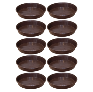 Podstawki plastikowe DonKwiat 18cm brązowe x 10szt. - pod doniczki i misy