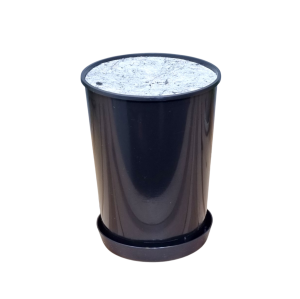 Doniczka produkcyjna wysoka do róż 2L 14cm OK z podstawką i ściółką