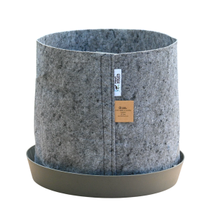 Doniczka filcowa szara 16L z podstawką - growbag - torba do uprawy roślin