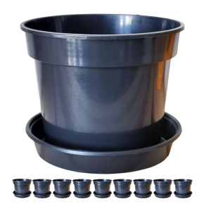 Doniczki produkcyjne 3L 19m z podstawkami x 10szt. na iglaki krzewy kwiaty