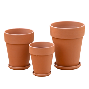 Doniczki gliniane Terakota XL - zestaw 3 doniczek - 11cm, 14cm i 17cm