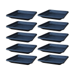 Podstawki pod doniczki Terra 14cm kwadratowe x 10szt. - kolor antracytowy