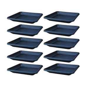 Podstawki pod doniczki Terra 14cm kwadratowe x 10szt. - kolor antracytowy