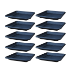 Podstawki pod doniczki Terra 17cm kwadratowe x 10szt. - kolor antracytowy