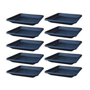 Podstawki pod doniczki Terra 17cm kwadratowe x 10szt. - kolor antracytowy